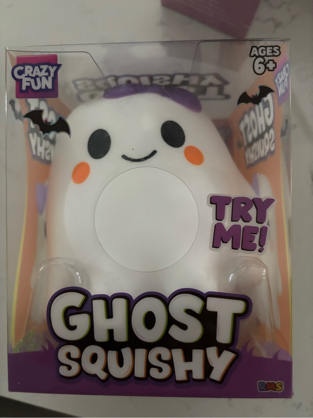 Crazy Fun Ghost Squishy - White & Purple